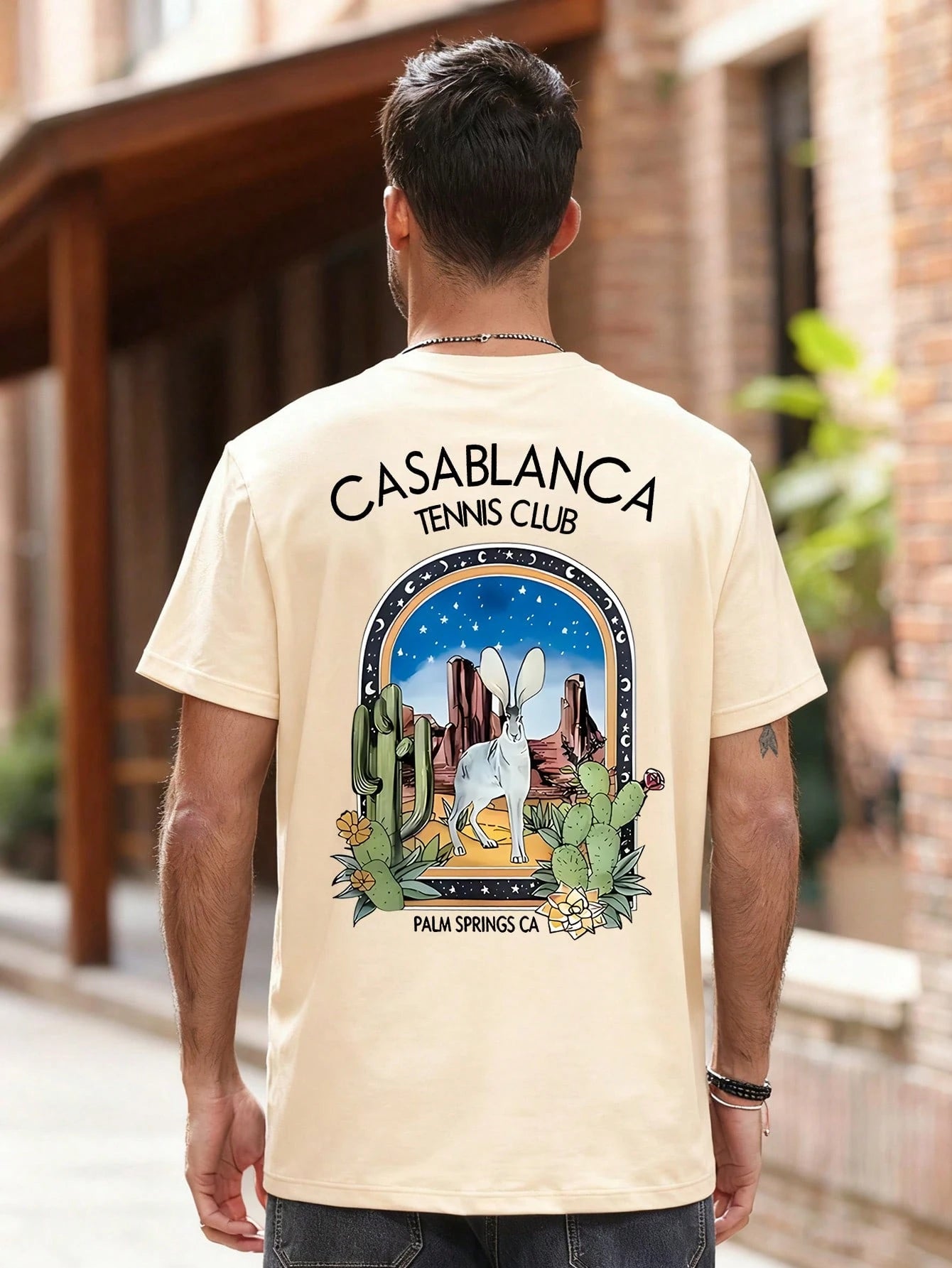 SXV 'casablanca’ Printed Cool Aesthetic Oversized Baggy T-shirt