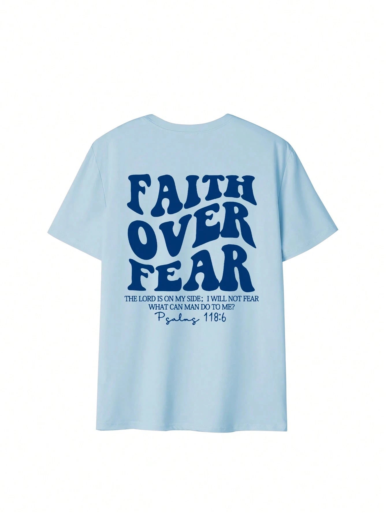 SXV Women's Belief Overcomes Fear Letter Print Casual Round Neck Short Sleeve T-Shirt