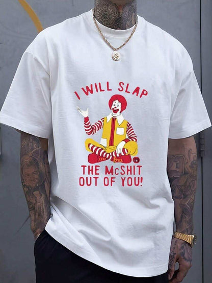 SXV Plus-Size Funny McDonald's Clown Pattern T-Shirt