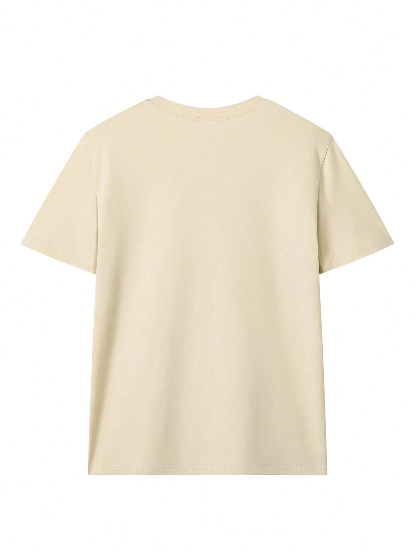 SXV Women's Summer New Casual Beach Sunbathing Dachshund Print Loose Versatile Crew Neck Beige Short Sleeve T-Shirt
