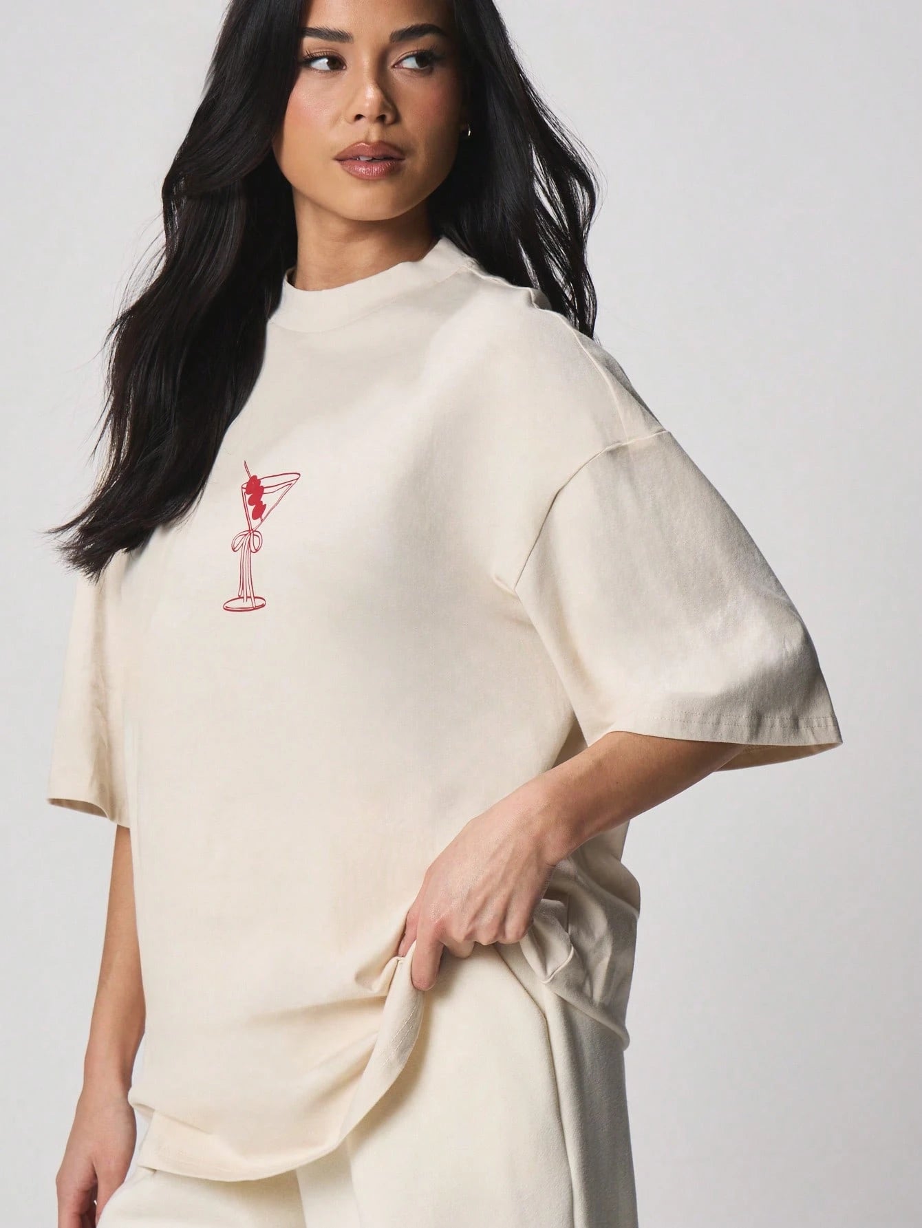 SXV Cocktail Glass Print Perfect For Casual Summer