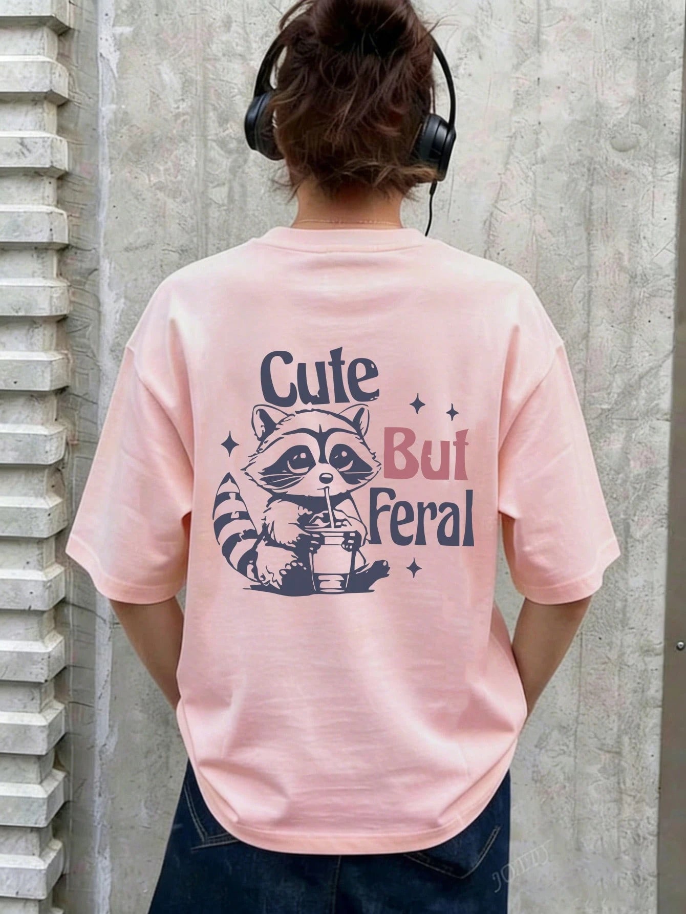 SXV Simple Cute But Feral Pattern Casual T-shirt