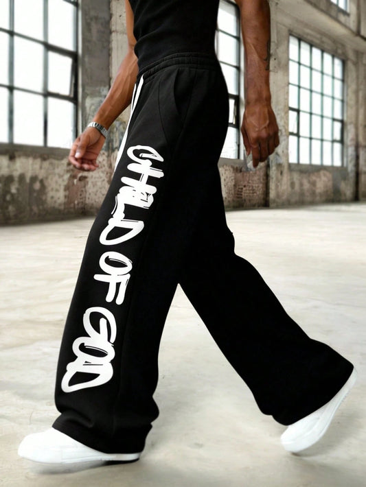 SXV MEN CHILD OF GOD Printed Casual Sweatpants