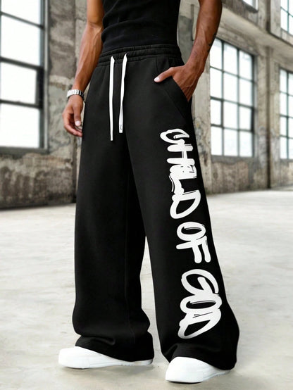 SXV MEN CHILD OF GOD Printed Casual Sweatpants