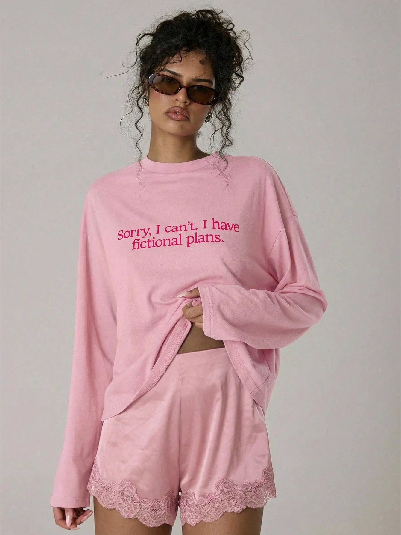 SXV Oversized Long Sleeve Graphic T-Shirt