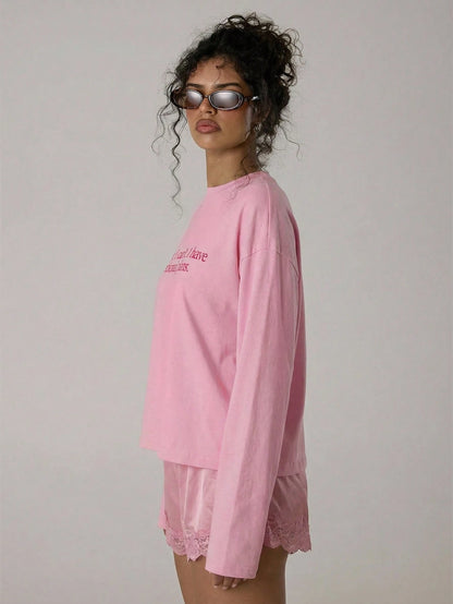 SXV Oversized Long Sleeve Graphic T-Shirt