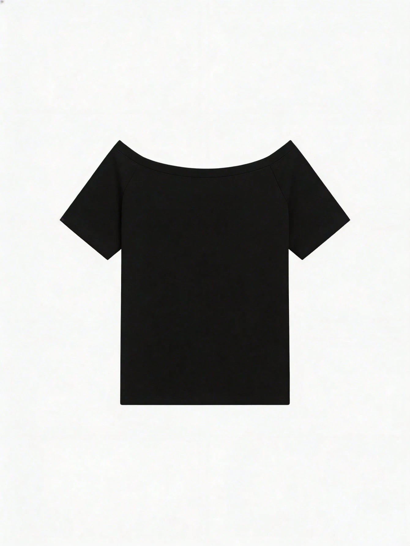 SXV Y2K Print flag Off-Shoulder Short-Sleeve T-Shirt