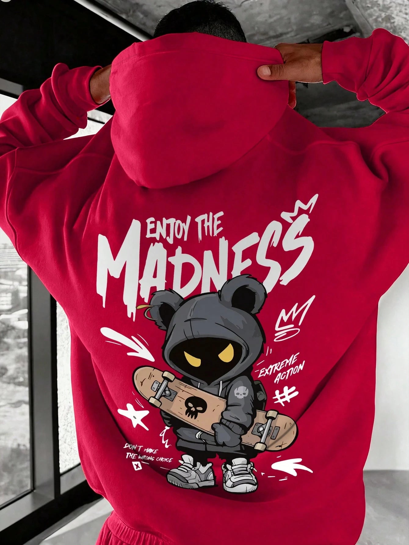 SXV Men's Casual Fashion Street Extreme Sports Madness Hoodie