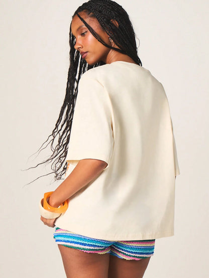 SXV Organic Watermelon Farmers Market Oversized Graphic Tee