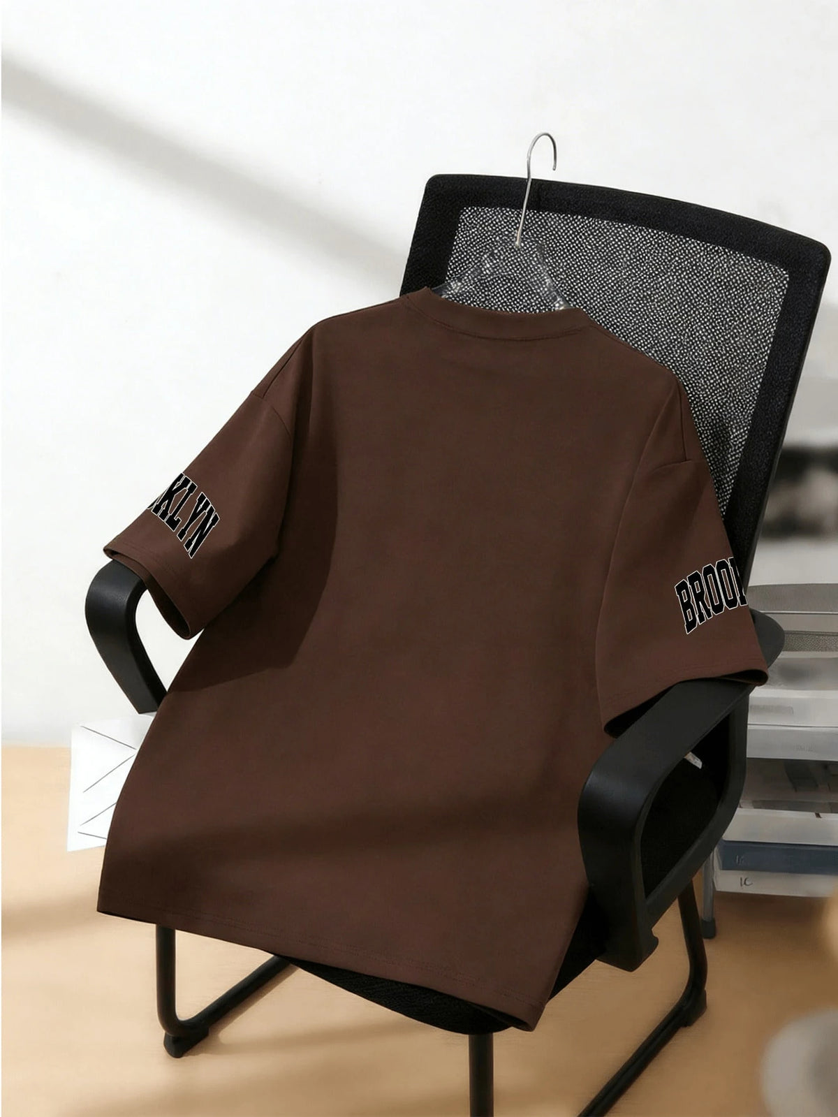 SXV T-Shirt With New York Brooklyn Casual Print, Suitable For Spring And Summer