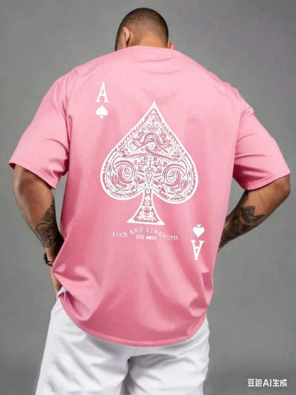 SXV  'poker - joker and the thief’ Printed Cool Aesthetic Oversized Baggy T-shirt