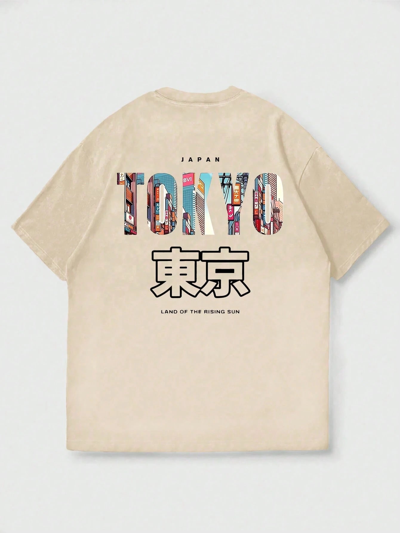 SXV TOKYO English Slogan & Tokyo Element Print Short Sleeve T-Shirt