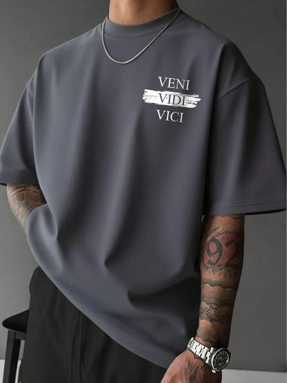 SXV Gothic Broken Statue Print Men's Loose Fit T-Shirt