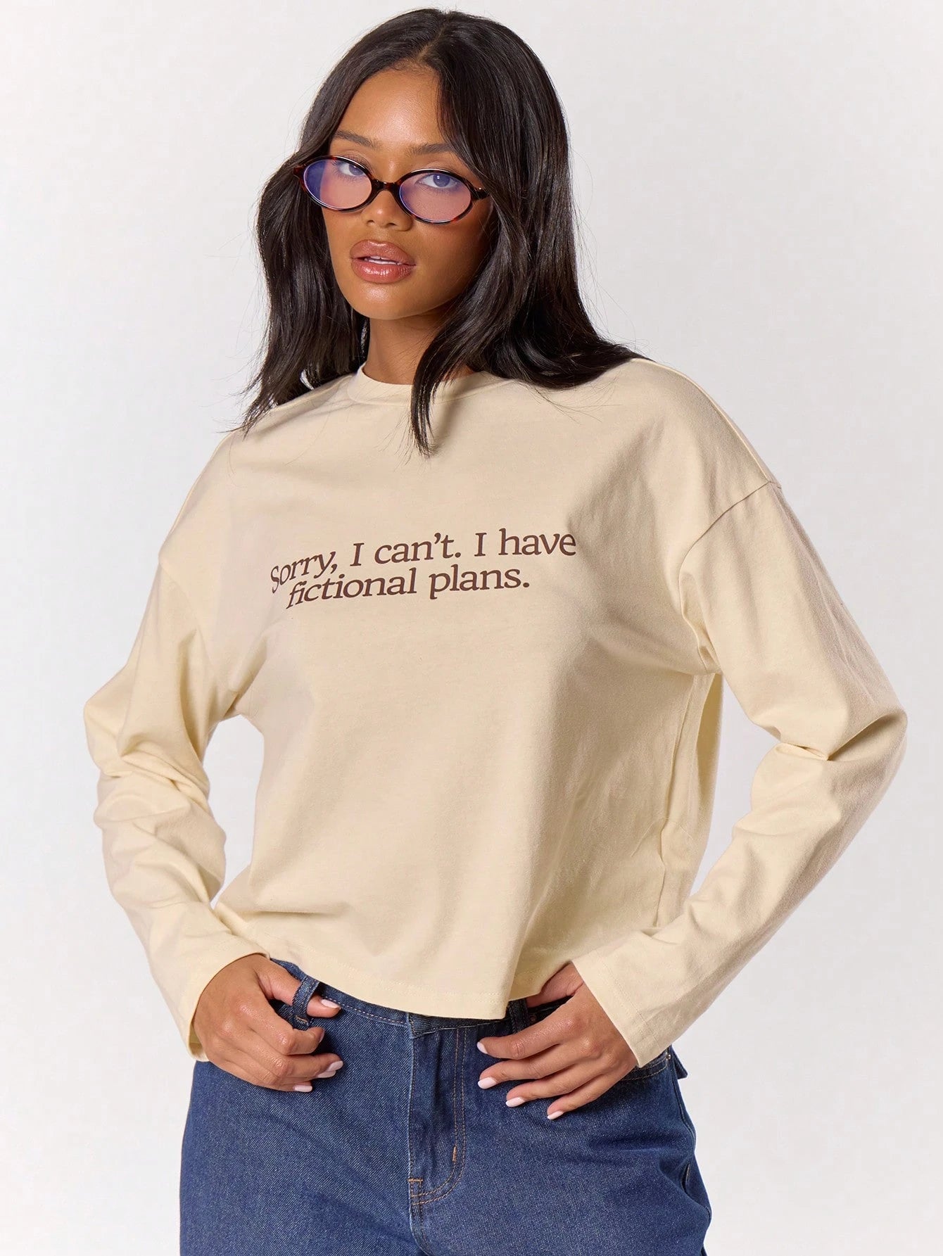 SXV Oversized Long Sleeve Graphic T-Shirt