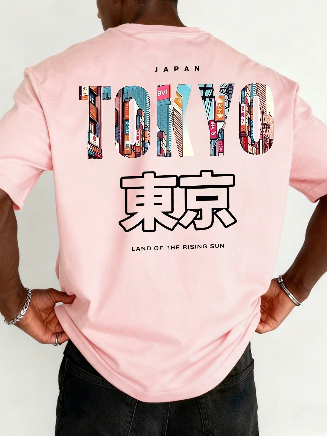SXV TOKYO English Slogan & Tokyo Element Print Short Sleeve T-Shirt