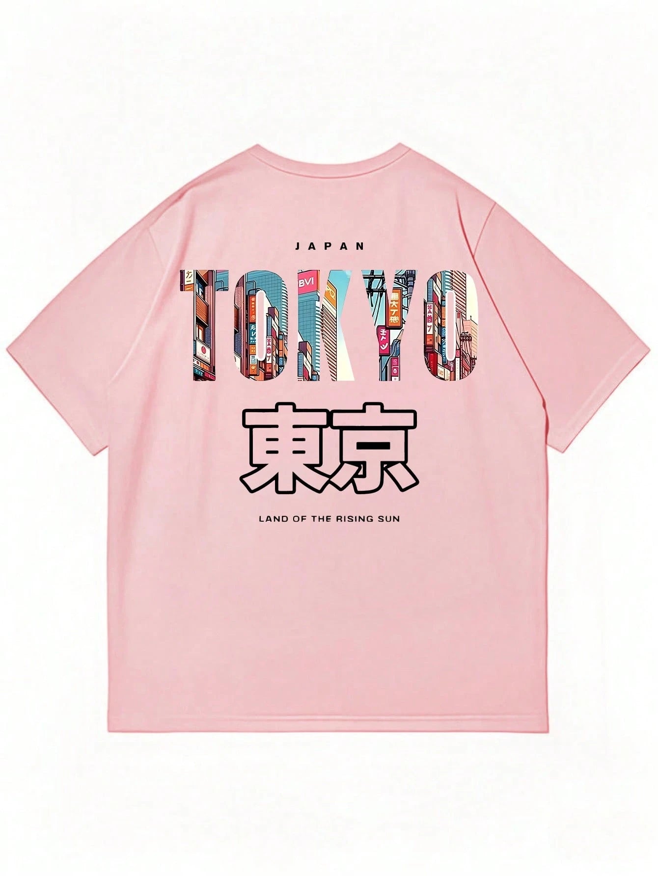 SXV TOKYO English Slogan & Tokyo Element Print Short Sleeve T-Shirt