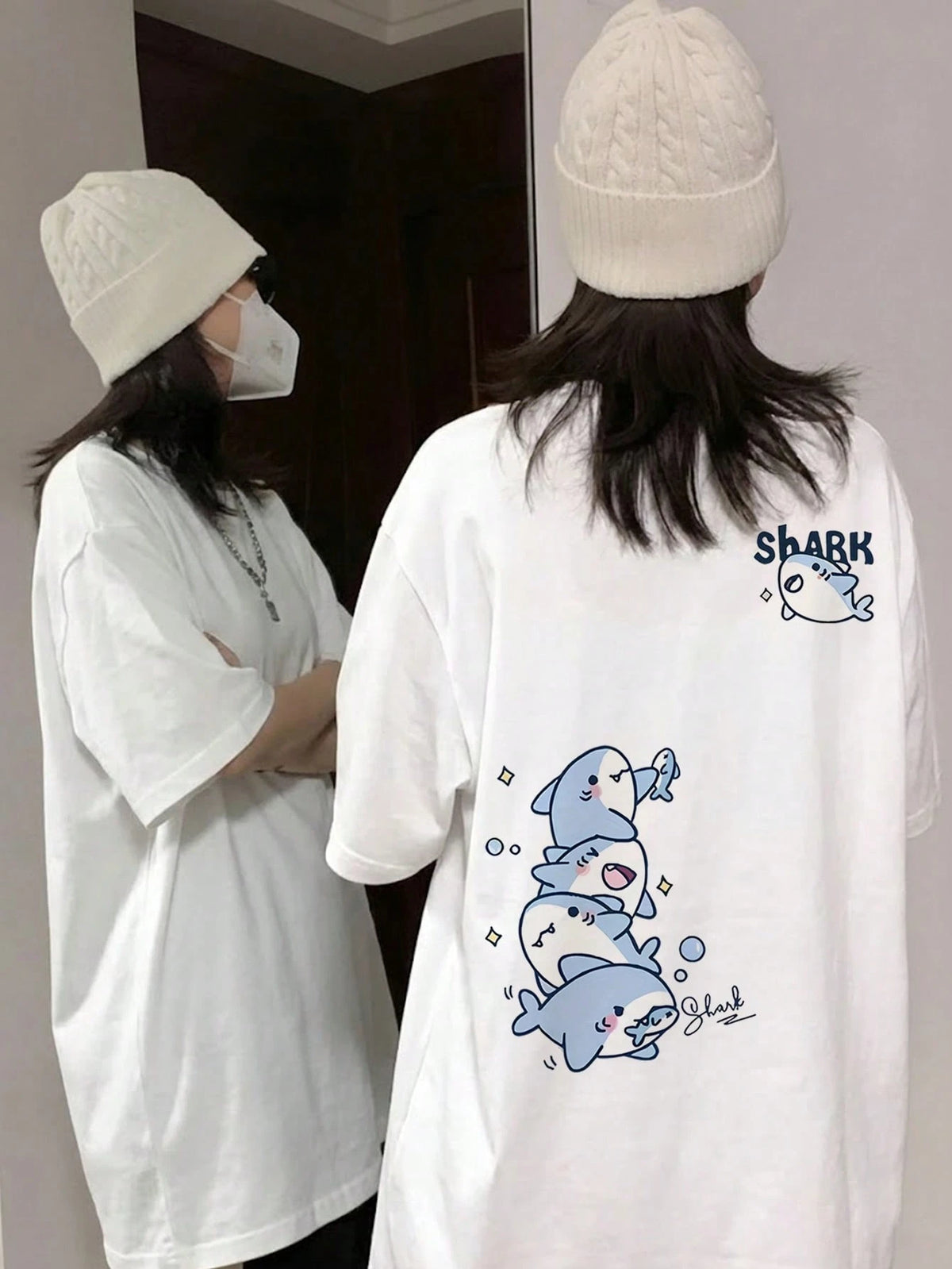 SXV Summer Cotton, Round Neck, Loose Fit, Versatile, Simple, English Print Short-Sleeve T-shirt