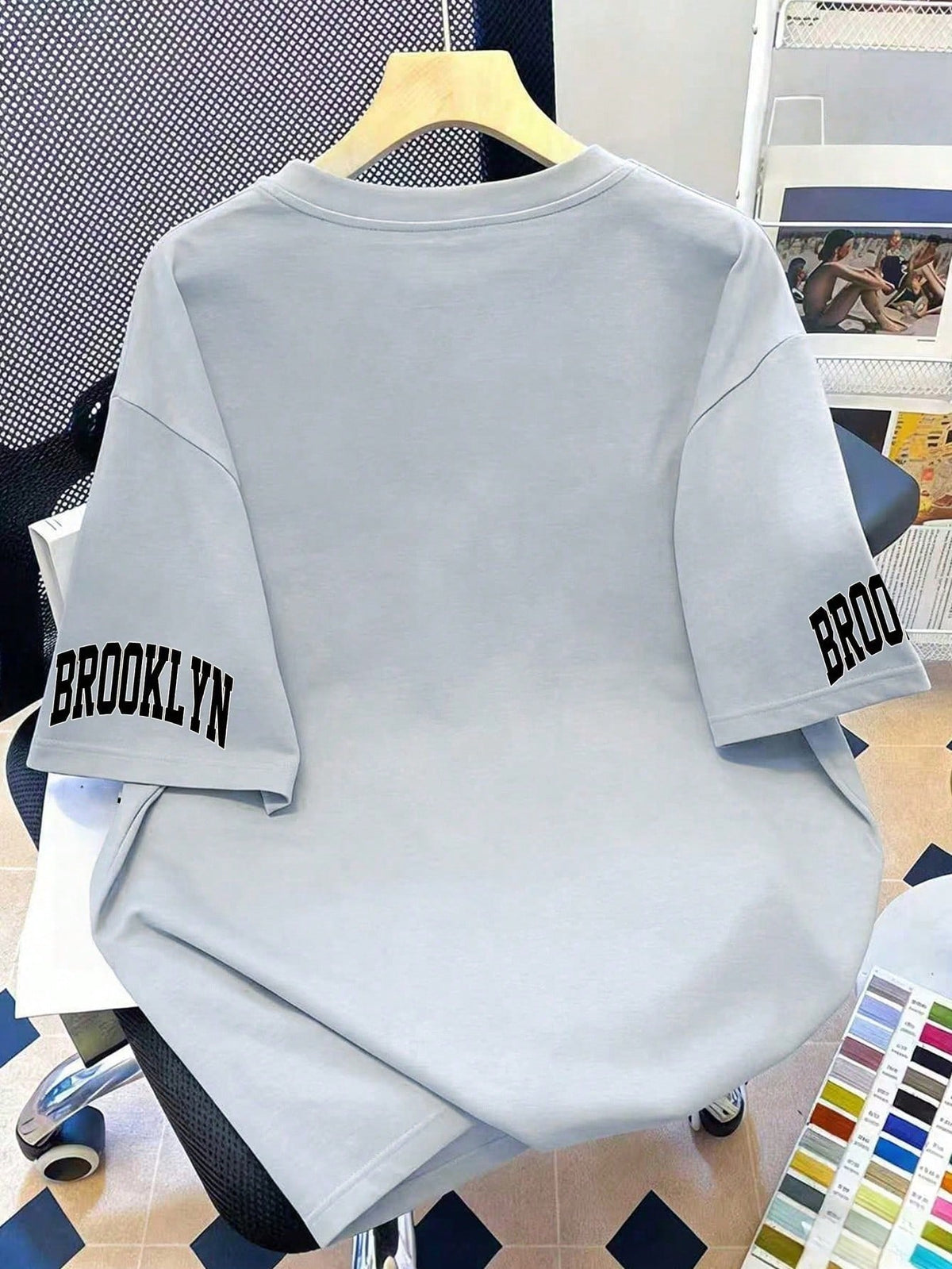 SXV T-Shirt With New York Brooklyn Casual Print, Suitable For Spring And Summer