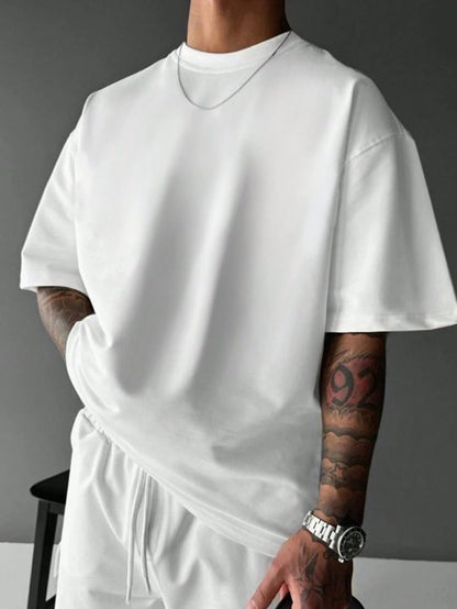 SXV Summer Fashion Versatile Mask Brain Print Crew Neck Short Sleeve T-Shirt