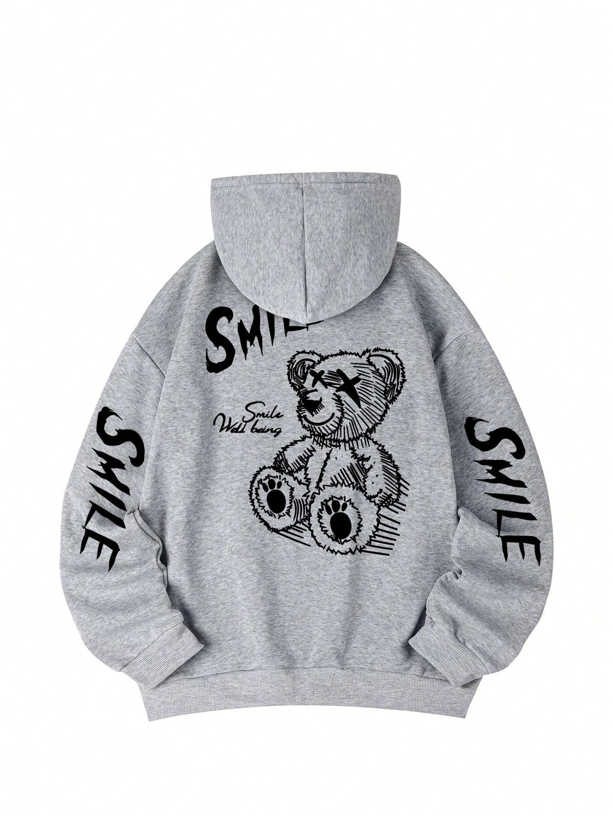 SXV Smile Printed Women's Hooded Fleece Sweatshirt