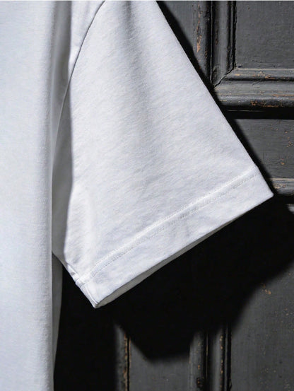 SXV Gothic KING Print White TShirt, Crew Neck, Casual Cotton Tee