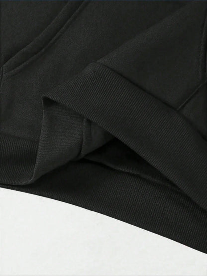 SXV Casual Hoodie Sweatshirt With Spider Web Theme And Spider Print Pattern, Featuring Pocket And Drawstring Details