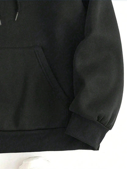 SXV Casual Hoodie Sweatshirt With Spider Web Theme And Spider Print Pattern, Featuring Pocket And Drawstring Details