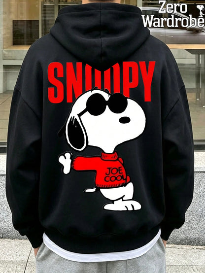 SXV Cool Snoopy Print Hoodie, A Soft And Comfortable Unisex Warm Winter Outfit, Men's Casual Hoodie