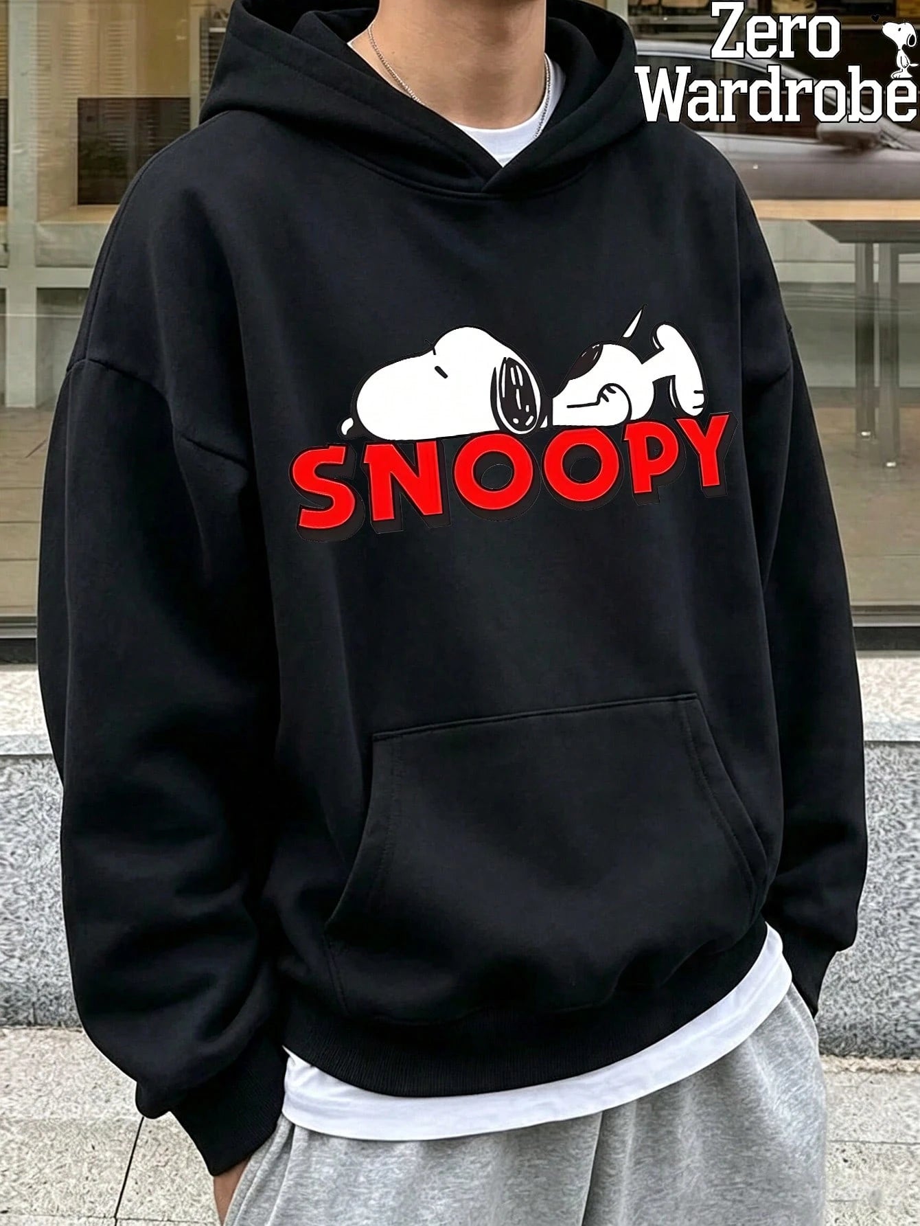 SXV Cool Snoopy Print Hoodie, A Soft And Comfortable Unisex Warm Winter Outfit, Men's Casual Hoodie