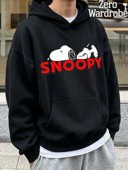 SXV Cool Snoopy Print Hoodie, A Soft And Comfortable Unisex Warm Winter Outfit, Men's Casual Hoodie