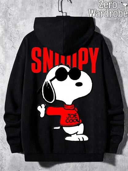 SXV Cool Snoopy Print Hoodie, A Soft And Comfortable Unisex Warm Winter Outfit, Men's Casual Hoodie