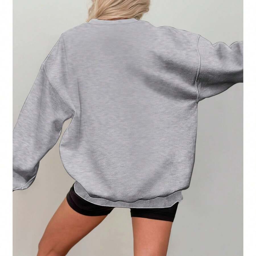 SXV Detroit Print Fleece Crew Neck Sweatshirt