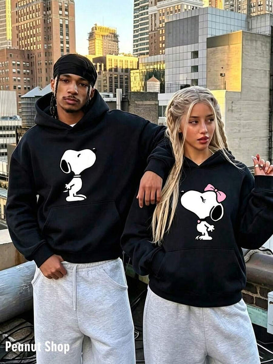 SXV Streetwear Couple Snoopy HoodiesStreetwear Couple Snoopy Hoodies