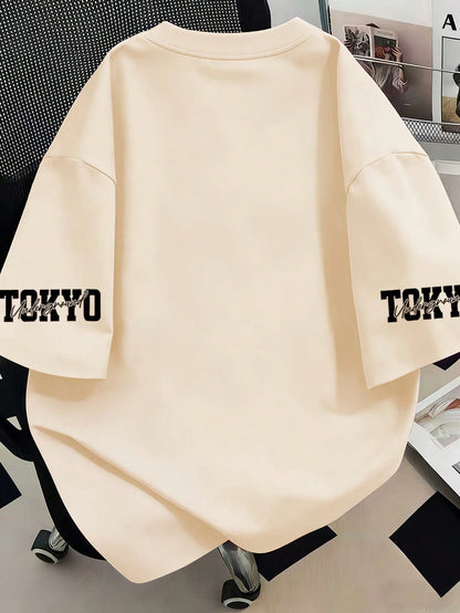 SXV Tokyo Print T-Shirt, Car Graphic, Racing Atmosphere, Urban Style