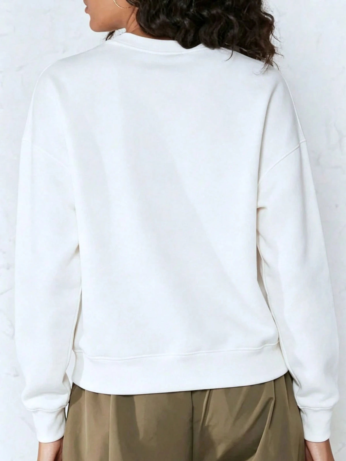SXV HOWDY COWBOY Print Burgundy Crew Neck Short Pullover Sweatshirt