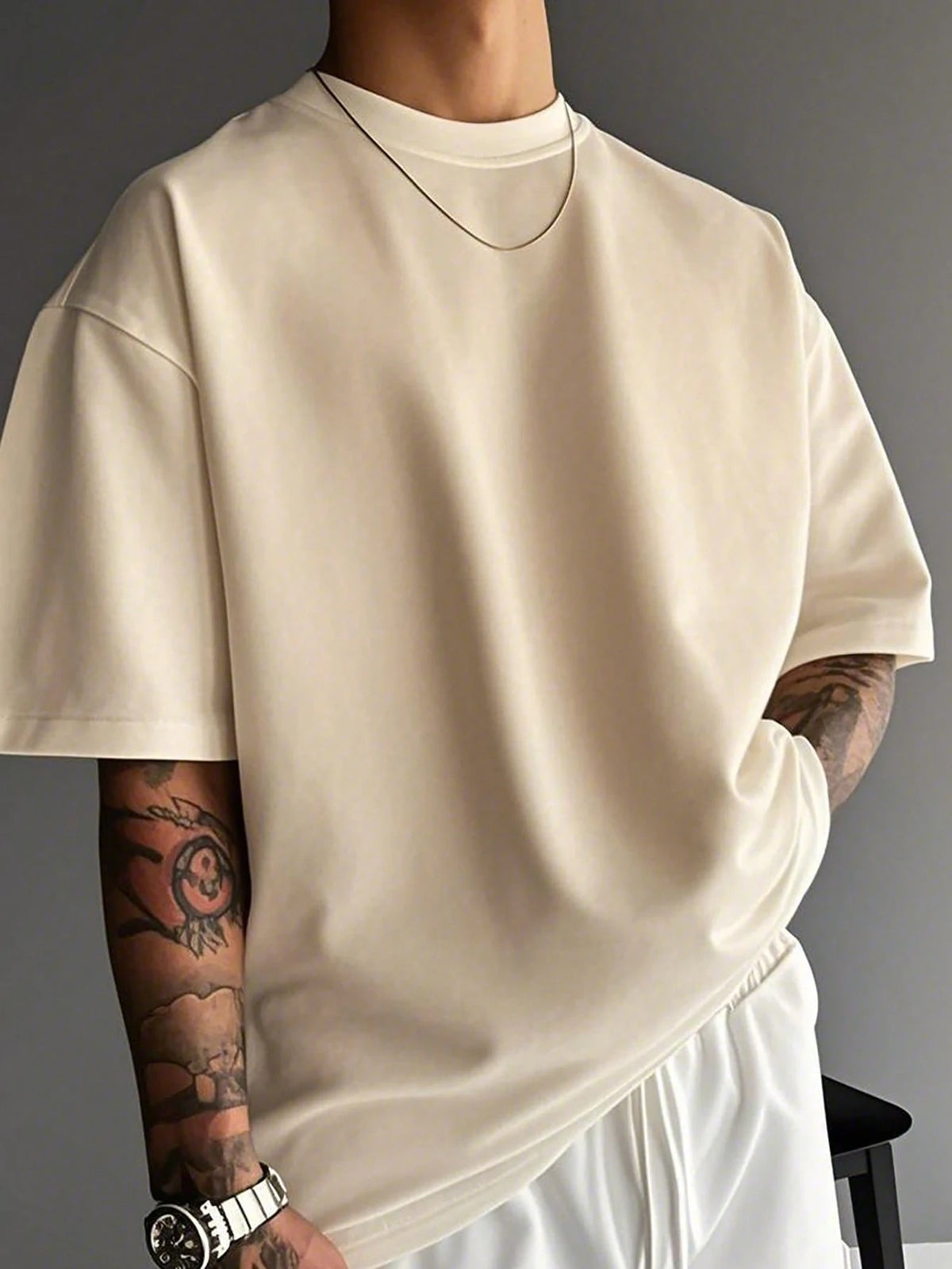 SXV Summer Fashion Versatile Mask Brain Print Crew Neck Short Sleeve T-Shirt