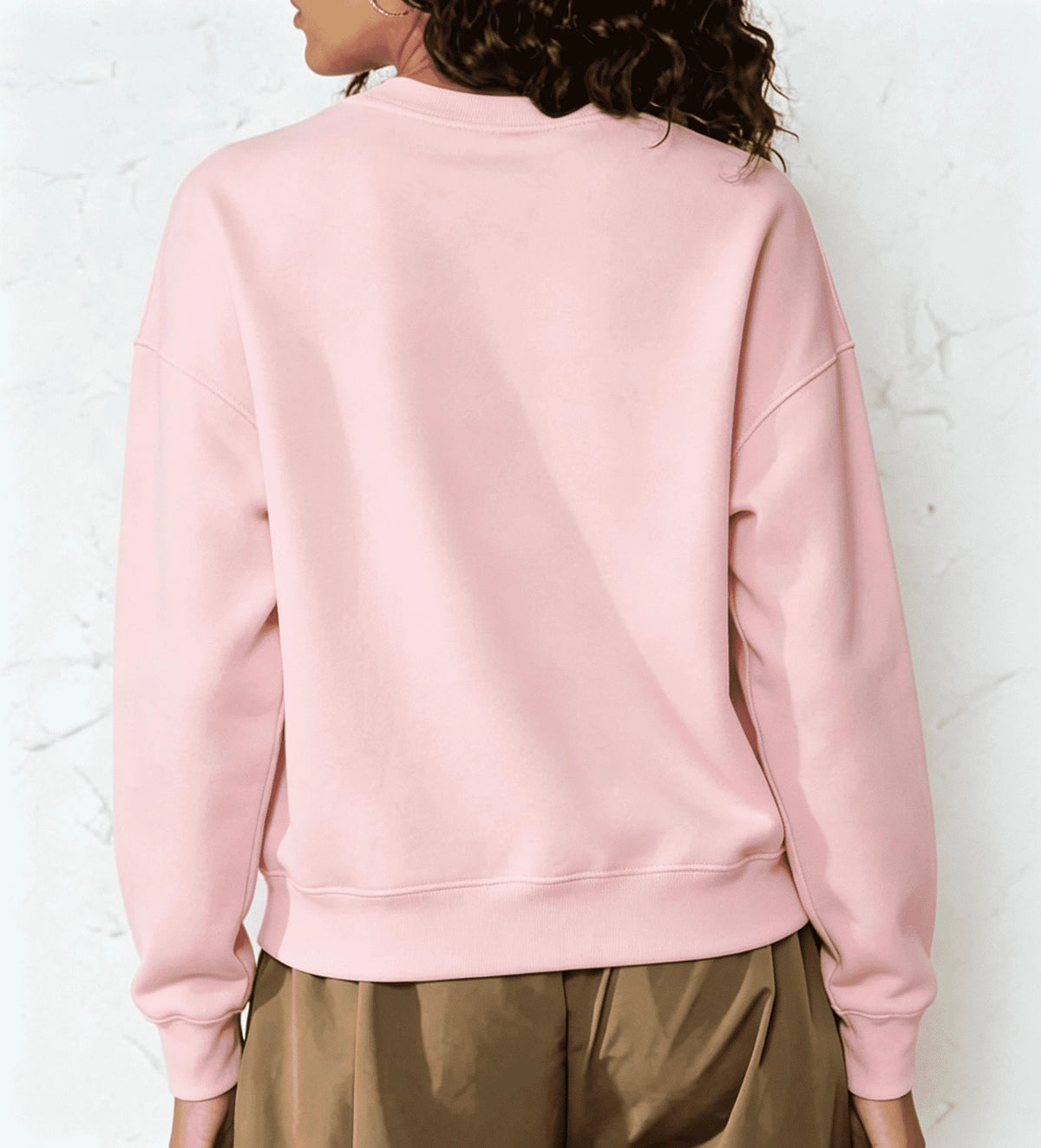 SXV HOWDY COWBOY Print Burgundy Crew Neck Short Pullover Sweatshirt