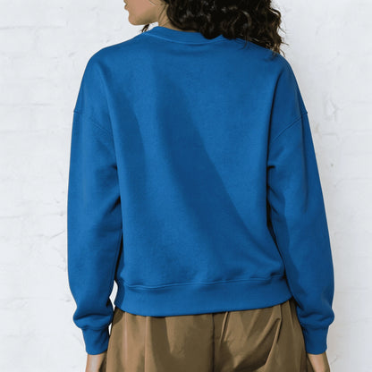 SXV HOWDY COWBOY Print Burgundy Crew Neck Short Pullover Sweatshirt