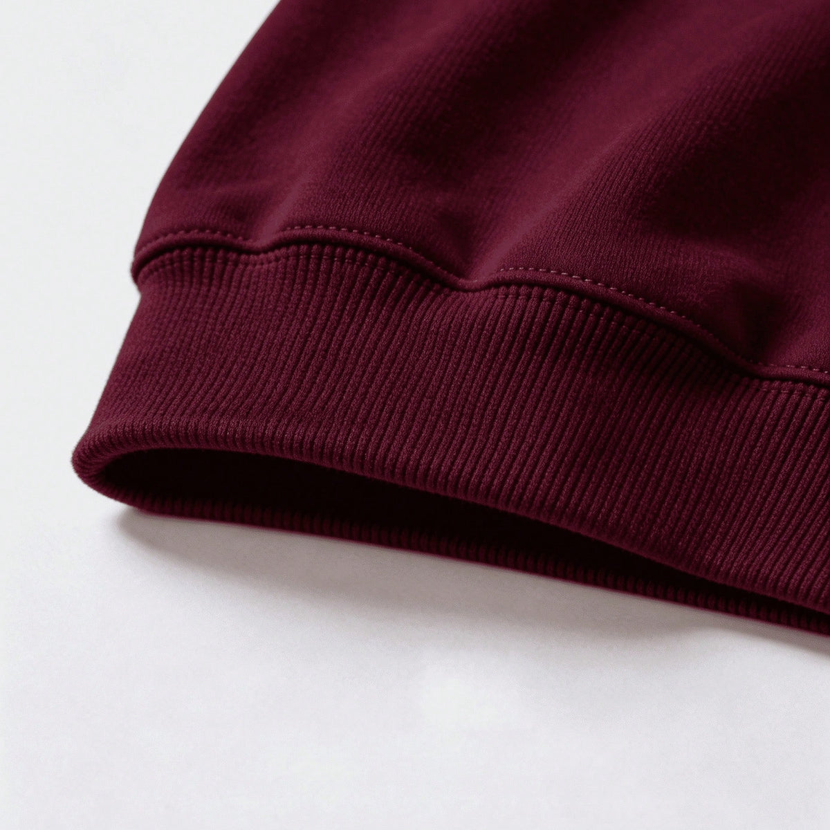 SXV HOWDY COWBOY Print Burgundy Crew Neck Short Pullover Sweatshirt