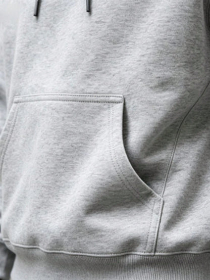 SXV Summer Slogan Graphic Drop-Shoulder Drawstring Fleece-Lined Hoodie LOVE YOURSELF.Healthy