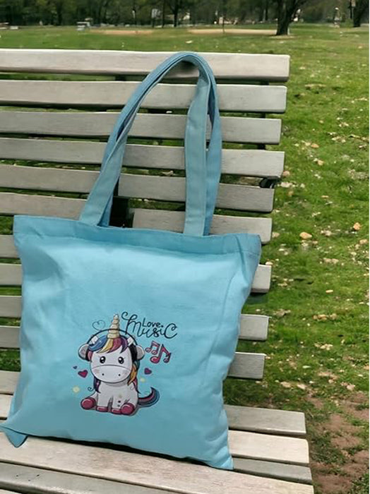 unicorn aquablue tote