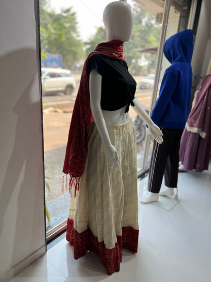 SXV  cotton chaniya with top and dupatta combo for festive season (limited edition)fully stitched