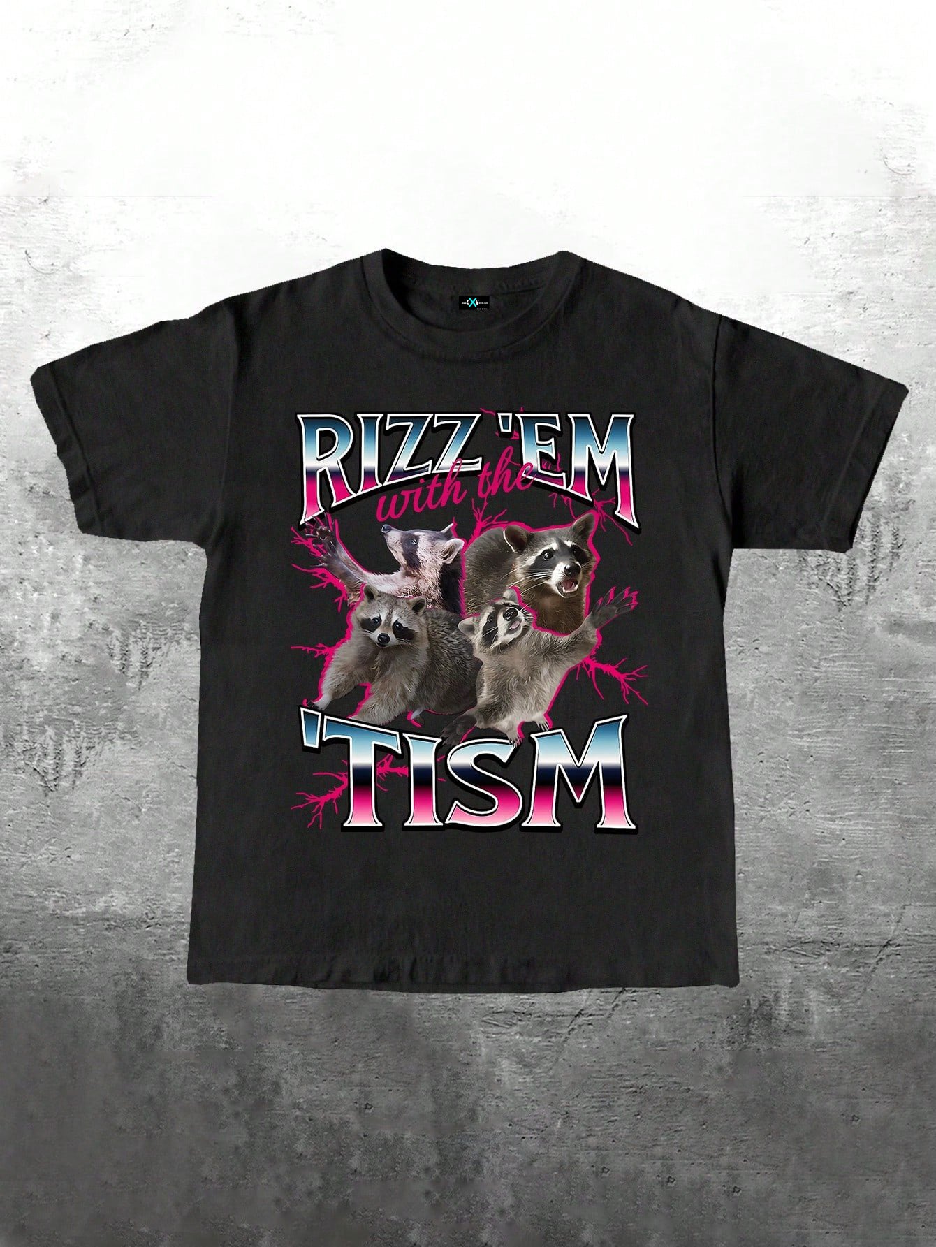 SXV 'Rizzem’ Printed Cool Aesthetic Oversized Baggy T-shirt