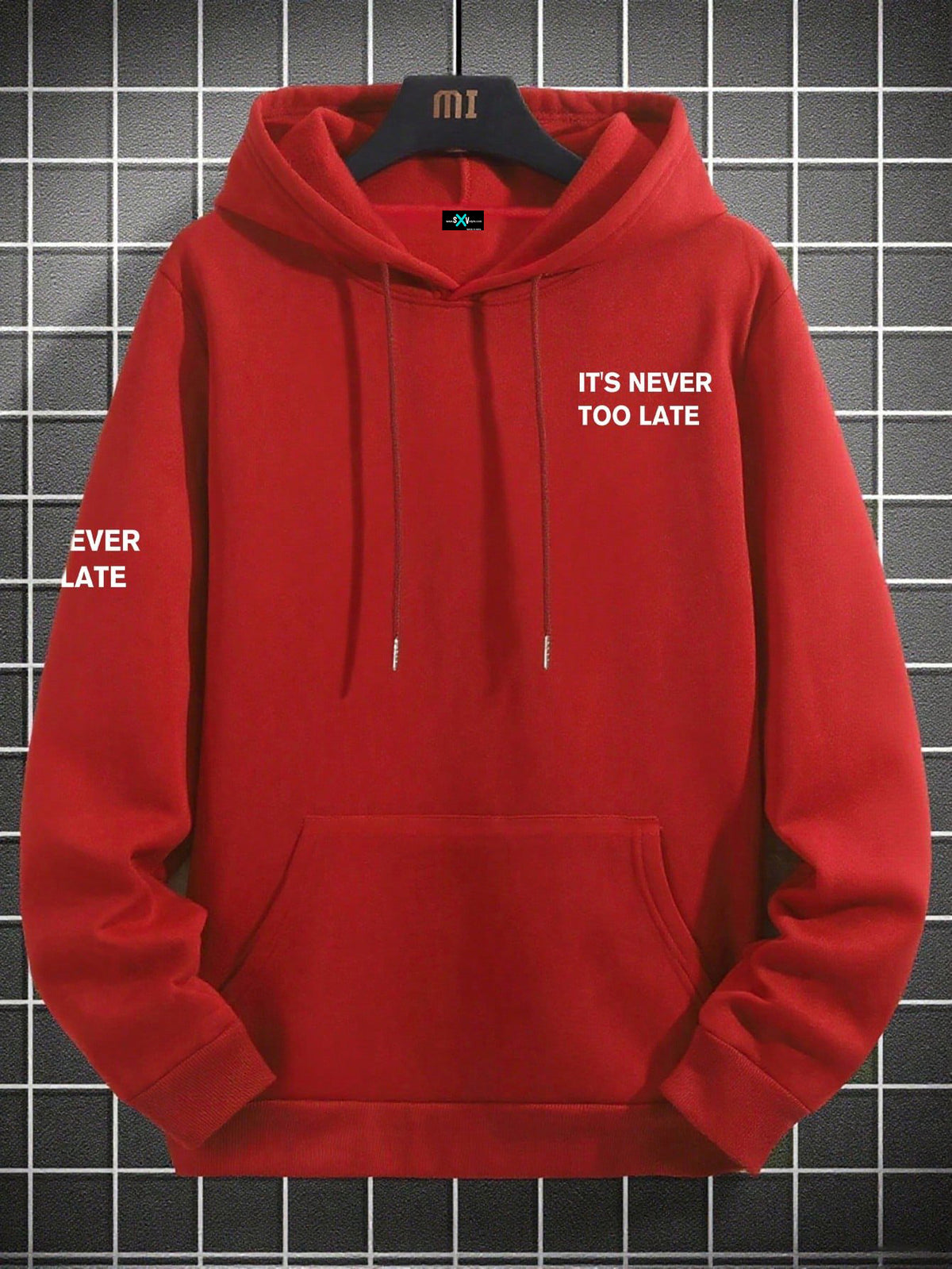 SXV Casual Street Highway English Slogan Graphic Print Hoodie