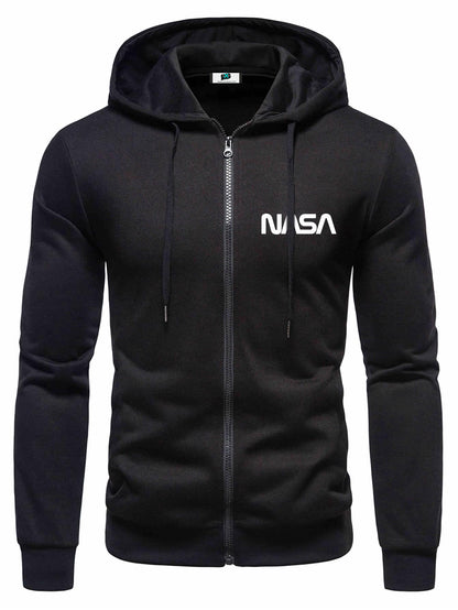 SXV nasa black zipper hoodie