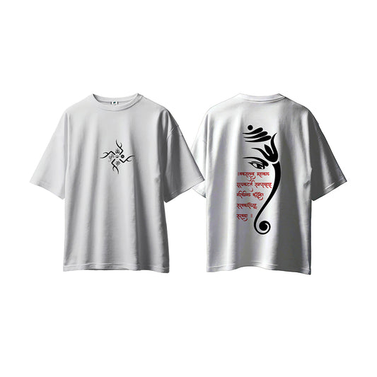 SXV  'Ganpati bapa’ Printed Cool Aesthetic Oversized Baggy T-shirt