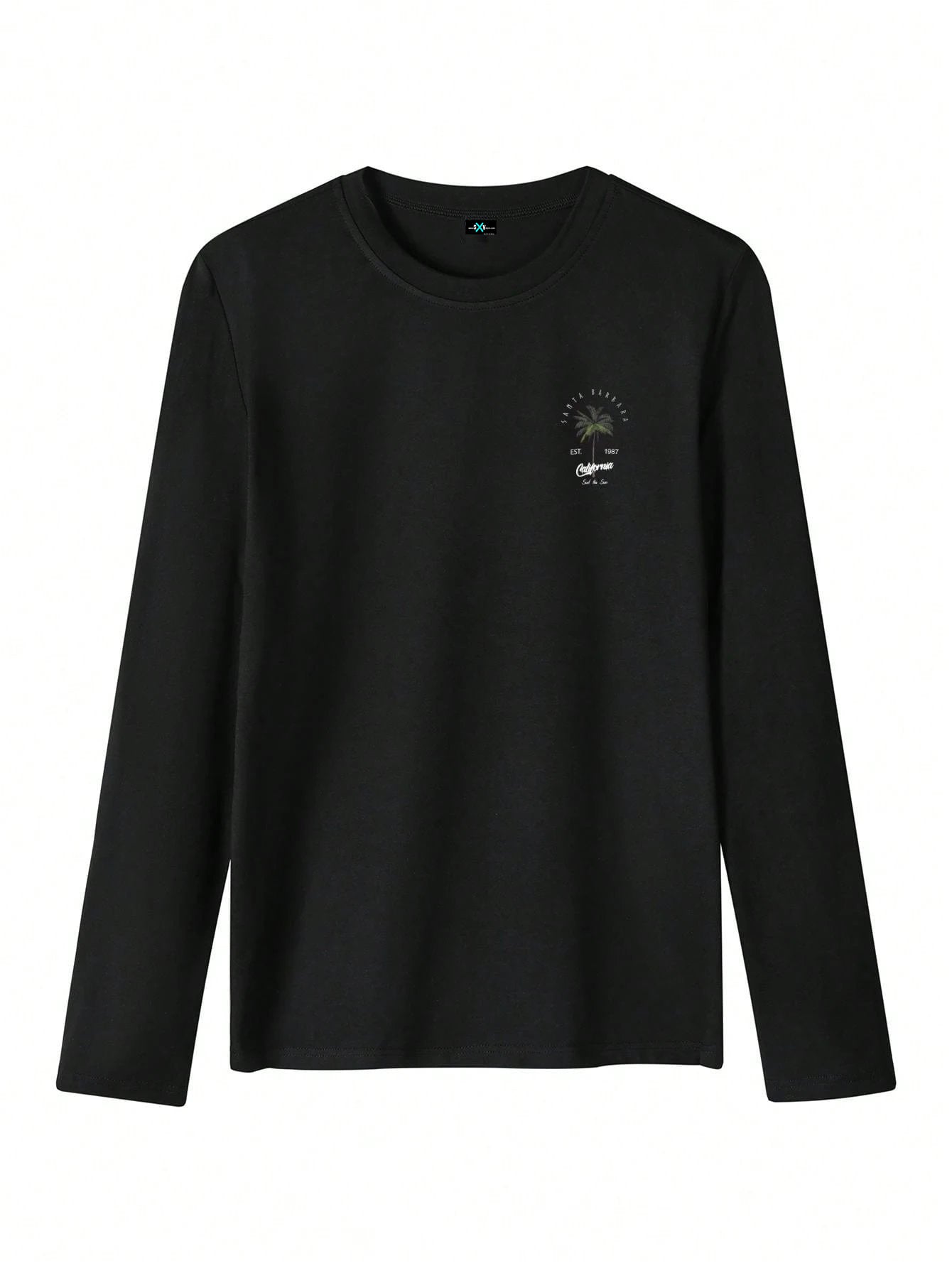 SXV 'surf the sun' Printed Cool Aesthetic Oversized Full Sleeves Baggy T-shirt