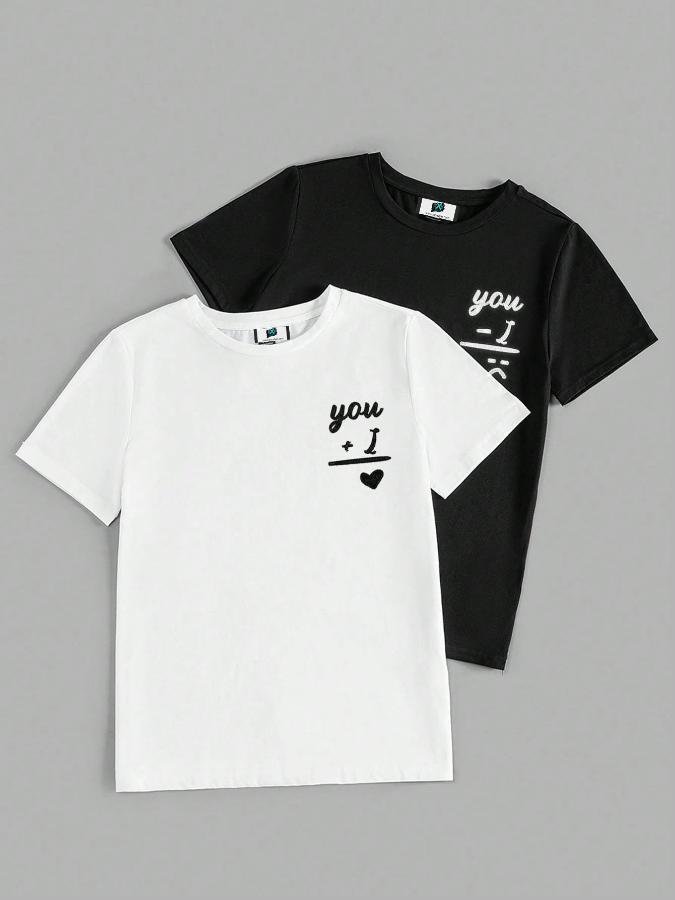 SXV  'you + i’ Printed Cool Aesthetic Oversized Baggy T-shirt