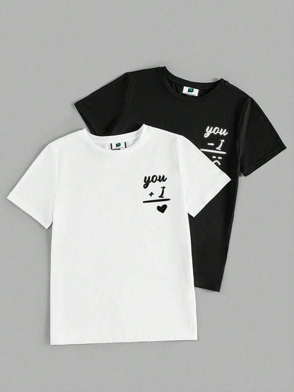 SXV  'you + i’ Printed Cool Aesthetic Oversized Baggy T-shirt