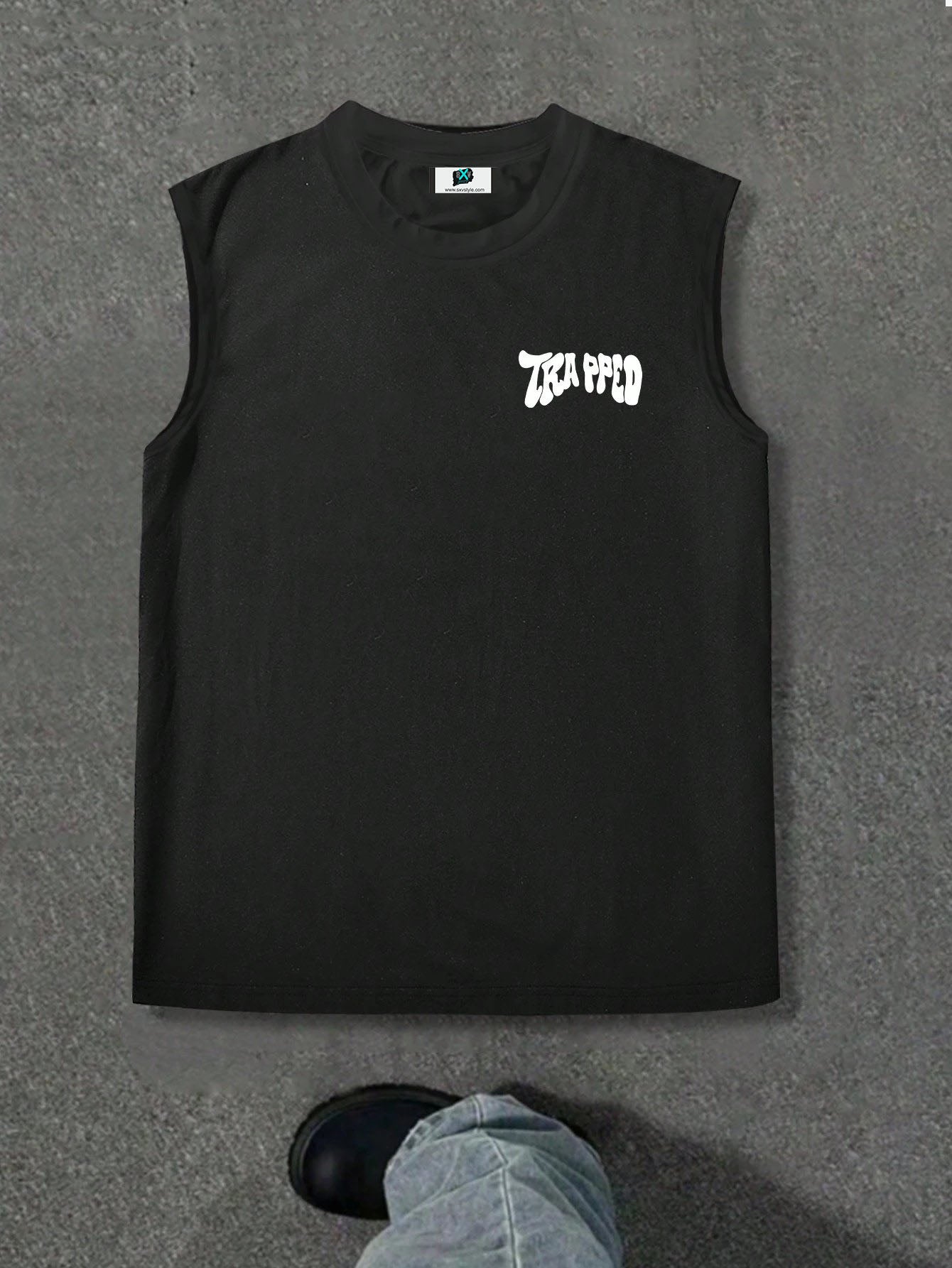 SXV Men's Sleeveless Tank Tee : trapped
